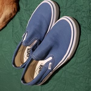 Vans Blue Slip On Sneakers